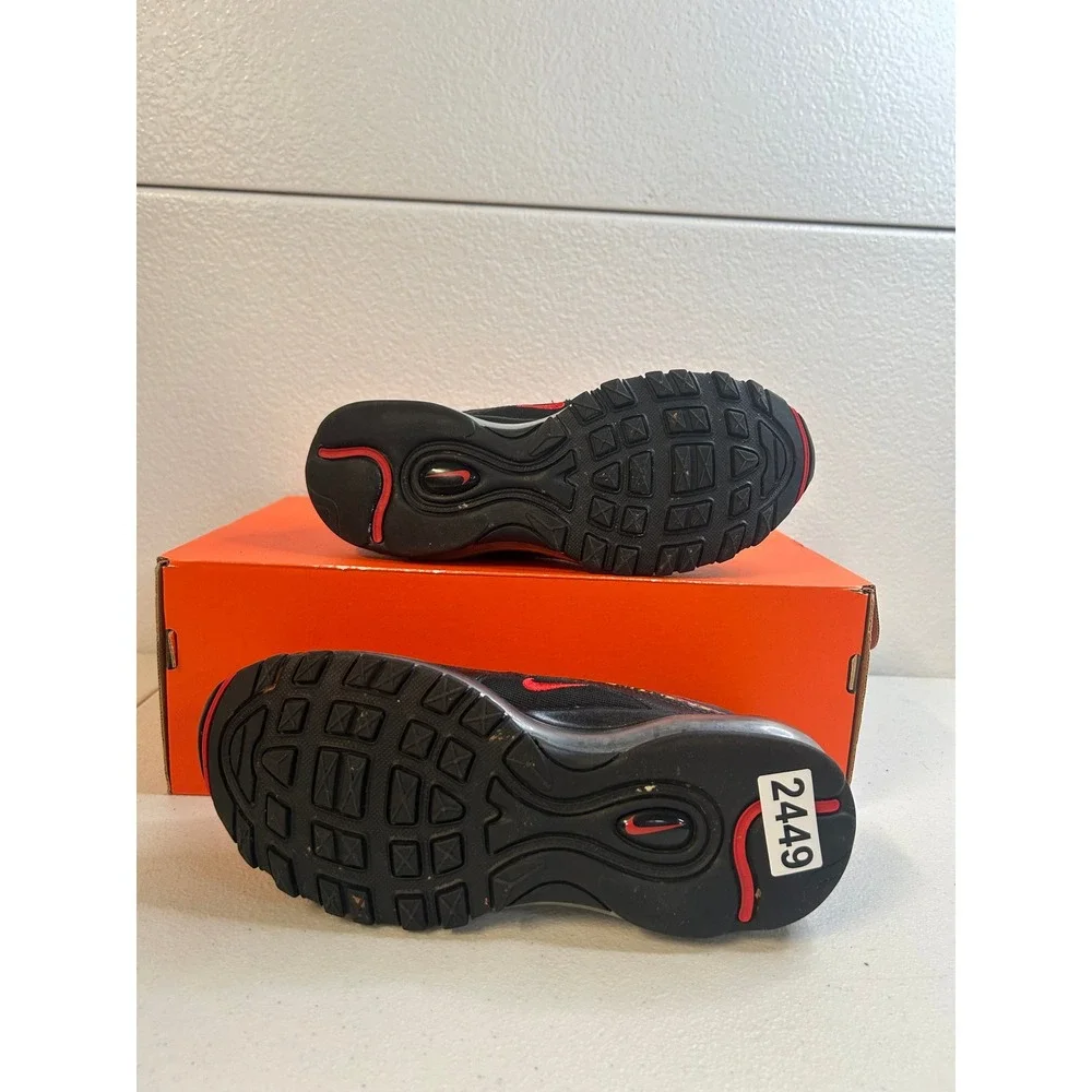 Nike Air Max 97 Leopard Black Red Animal Print Sneakers Womens 7 #2449
